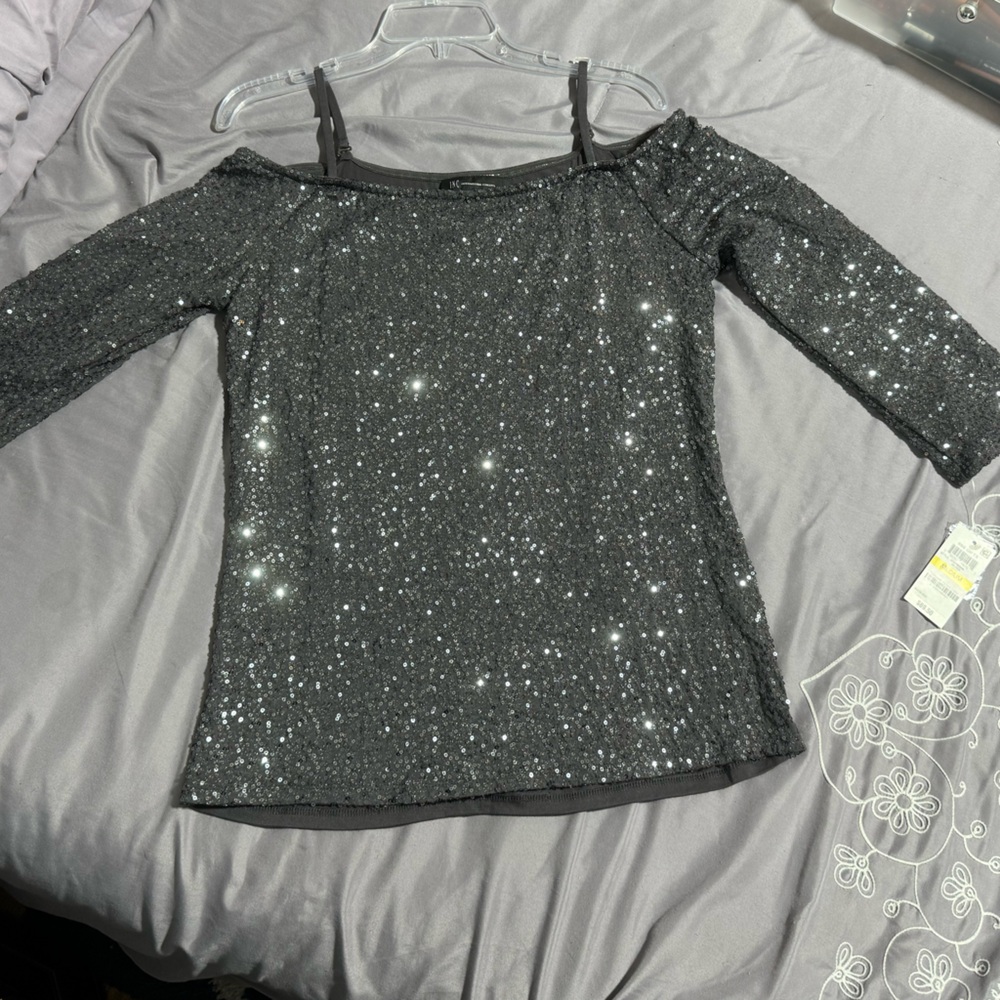 INC International Concepts medium sequence blouse